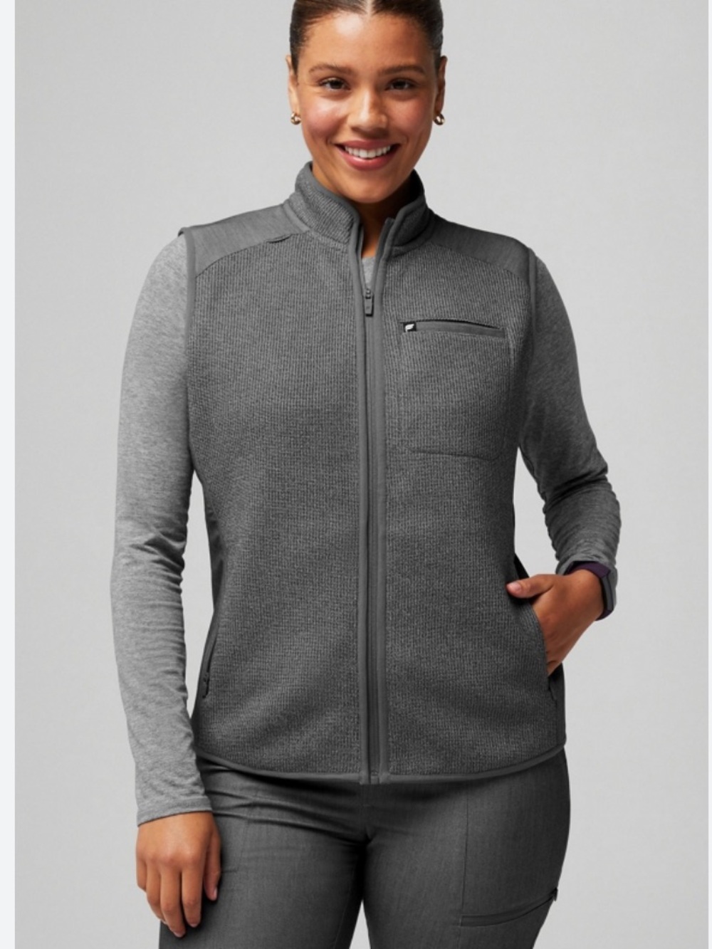 Gray Scrub Vest, Fabletics